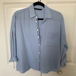 Zara Long Sleeve Button Down Blouse